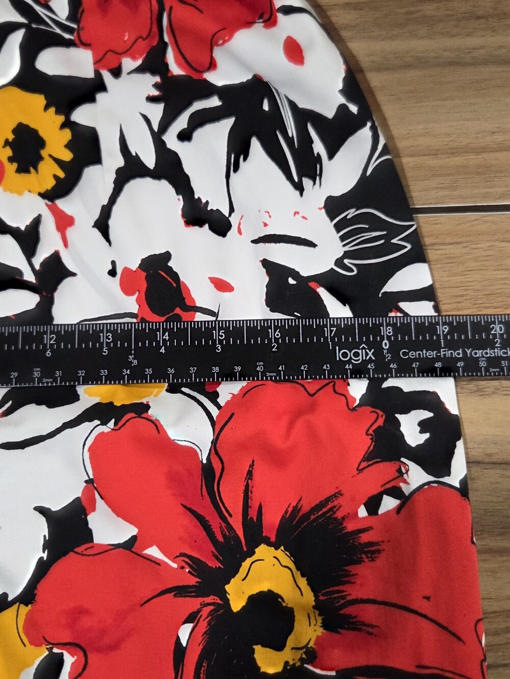 David Meister Dress 8 Red Floral Sheath Square Neck Cotton Blend EUC - Picture 13 of 13
